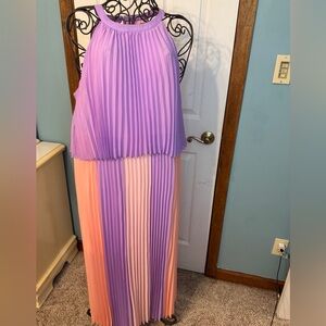 Purple, Pink Wedding Guest Maxi Dress 18W